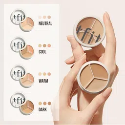 Vough Tri-Color Waterproof & Long Lasting Concealer - Shade 121 image 2