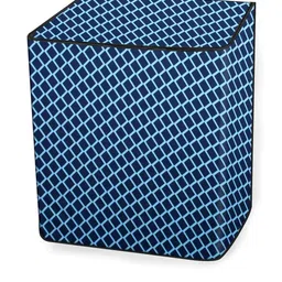 The Furnishing Tree Washing Machine Cover Check Blue Compatible for Whirlpool 6.2Kg Semi-Automatic image 3