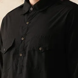 Moara Pathani Solid Pure Cotton Kurta with Dhoti Pants image 4