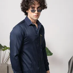 ABKASA Men Classic Slim Fit Opaque Casual Shirt image 5