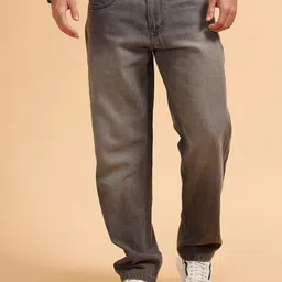 WROGN Men Comfort Relaxed Fit Mid-Rise Low Distress Light Fade Jeans-picture-36
