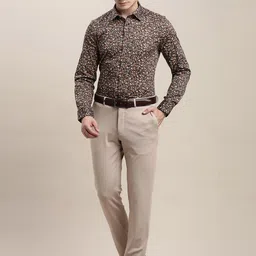 Turtle Men Tailored Slim Fit Cotton Formal Trouser image 2