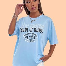 Christy World Women Typography Printed Round Neck Oversized T-shirt-picture-36
