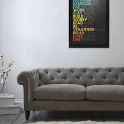 Chaque Decor Black & Yellow 1 Piece Wood Abstract Wall Paintings-picture-14