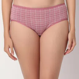 Juliet Women Pack Of 3 Checked Mid-Rise Hipster Briefs image 4