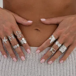 StyleCast x Revolte Women Set Of 9 Silver-Plated Adjustable Finger Rings image 4