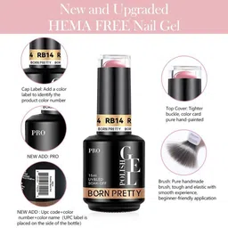 BORN PRETTY Pro Rubber Base Long Wearing UV Gel Nail Polish - 15 ml - RB04 image 3
