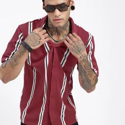 SHOWOFFFF Men Comfort Striped Casual Shirt-picture-40