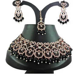 VATSALYA creation Alloy Black Jewellery Set-picture-44