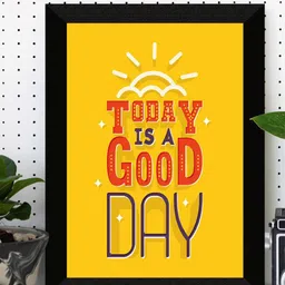 SAF Yellow & Red Motivational Quotes UV Textured Framed Wall Art-picture-35