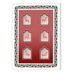 nestroots Maroon & White 1 Piece Canvas Religious Wall Paintings image 5