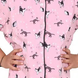Miss & Chief Girls Printed Night suit image 4