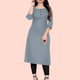 Coft Round Neck Regular Sleeves Straight Kurta-picture-15