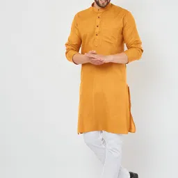 armaan ethnic Men Pure Cotton Kurta Pyjama Set-picture-18