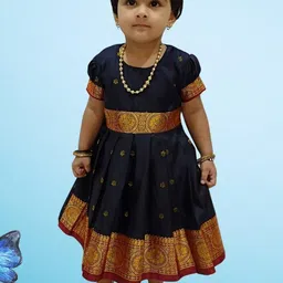Mom and Me Black Cotton Dresses-image-26