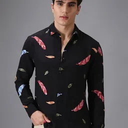 Banana Club Men Classic Slim Fit Opaque Printed Casual Shirt-picture-20