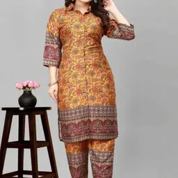 Swibona Printed Shirt Collar Tunic & Trousers Co-Ords-picture-10