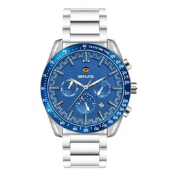 BENLING Men Dial & Stainless Steel Straps Analogue Automatic Watch BENL-0003-SLVR-BLU CHN image 1