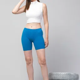 ULLAS Women Pack Of 2 Skinny Fit Cycling Sports Shorts image 5