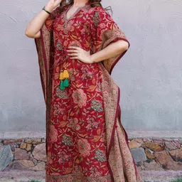 Navyas Fashion Women Block Print Cotton Kaftan image 4