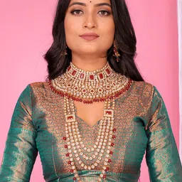 jayant creation Woven Design Zari Silk Blend Banarasi Saree image 3