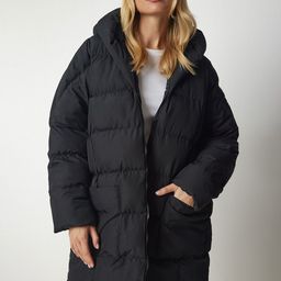Happiness istanbul Women Longline Quilted Jacket-picture-0