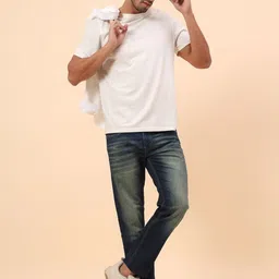 Cantabil Men Comfort Regular Fit Mid-Rise Light Fade Stretchable Jeans-image-96