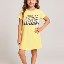 BONKIDS Girls Graphic Printed Cotton T-shirt Dress-picture-14