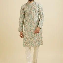 Manyavar Men Floral Printed Kurta-picture-15