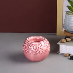 Myntra Elegant Homes Pink Candle Holder-picture-37