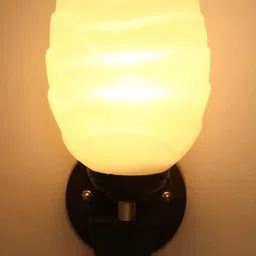 1ST TIME Set Of 4 White Glass Traditional Cylinder Shaped Wall Lamp image 5