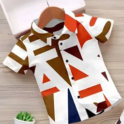 DUTT CREATION Boys Classic Floral Printed Formal Shirt image 4