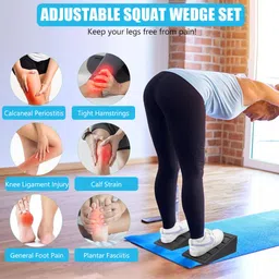LQZ Squat Wedge Block Slant Board for Calf Stretching, Elevated Squat Training Heel Tip Replacements image 3