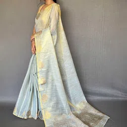 DIVASTRI Ethnic Motifs Woven Design Zari Tissue Saree image 2