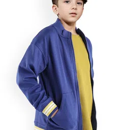 RARE ONES Boys Crop Varsity Jacket with Embroidered image 2