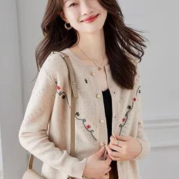 StyleCast Women Embroidered Printed Cardigan Sweaters-picture-24