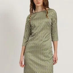 FableStreet Women Print Boat Neck Sheath Dress-picture-15