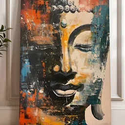 Myntra Elegant Homes Beige & Black Single Piece Canvas Religious Wall Paintings-image-67