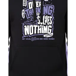 SLOWLORIS Men Printed Hooded Sweatshirt image 3