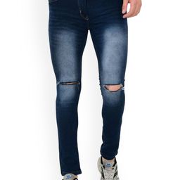 LINARIA Men Classic Slim Fit Slash Knee Light Fade Jeans-picture-18