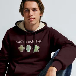 TOGS & TERRE Men Graphic Printed Winter Wear Hooded Sweatshirt image 2