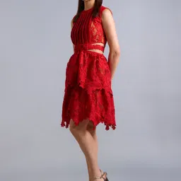 ZABELLA Lace Cut-Outs Fit & Flare Dress image 3