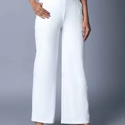 NOT SO PINK Women Relaxed High-Rise Trousers-picture-13