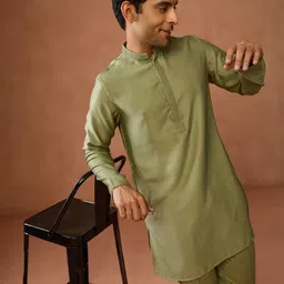 KISAH Men Solid Festive Straight Kurta-image-84