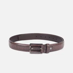 Peter England Men Textured Tang Closure Leather Formal Belt image 2