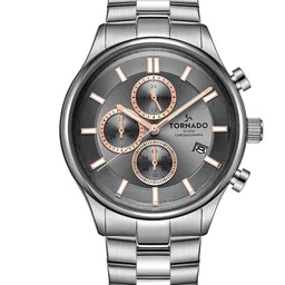 TORNADO Men Dial & Stainless Steel Bracelet Style Straps Analogue Chronograph Watch T6106B-SBSX image 1