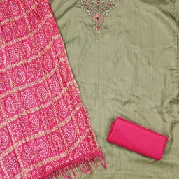 SHADOW & SAINING Embroidered Unstitched Dress Material image 4