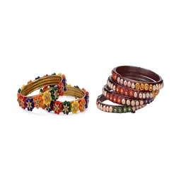1ST TIME Set of 6 Artificial Stones Bangle-picture-13