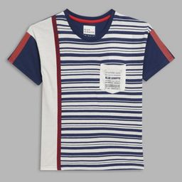 Blue Giraffe Boys Striped Applique T-shirt-picture-36