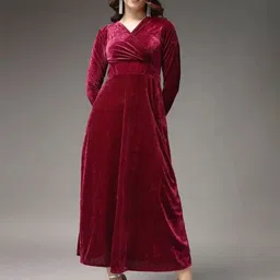 WESTCHIC Velvet A-Line Midi Dress-picture-10